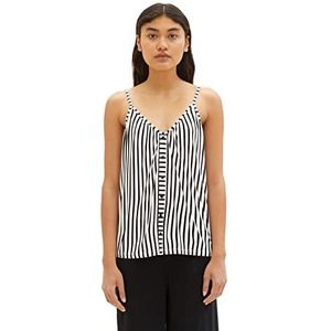 TOM TAILOR Denim Top Femme, 32617 - Vertical White Black Stripe, XXL