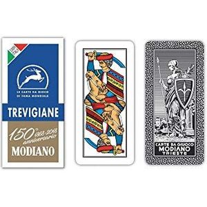 Modiano Regionale speelkaarten Trevigiane voor 150e verjaardag, kleur blauw, 300139