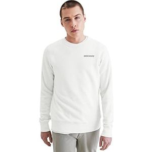 Dockers Original Crewneck Sweatshirt voor heren, Stencil Egret Logo (Burma Gray)