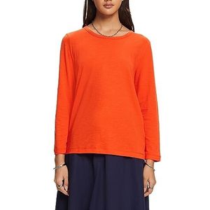 ESPRIT 083ee1k331 T-shirt voor dames, Oranje Vif