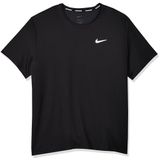 Nike Heren Short Sleeve Top M Nk Df Uv Miler Ss, Black/Reflective Silv, DV9315-010, M