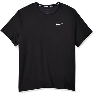 Nike Heren Short Sleeve Top M Nk Df Uv Miler Ss, Black/Reflective Silv, DV9315-010, M