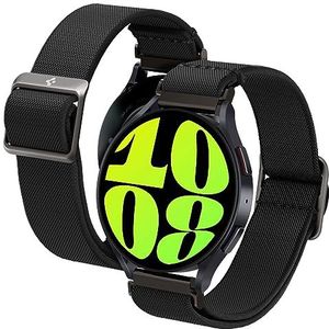 Spigen Lite Fit armband compatibel met Galaxy Watch 6 | 6 Classic | 5 Pro | 5 | 4 | 4 Classic en alle smartwatches met een breedte van 20 mm - zwart, modern, TPU