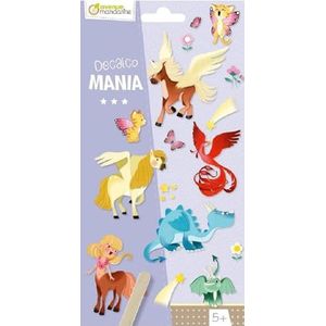 Avenue Mandarine - Ref CC045C – Decalco Mania stickers – fantasiedieren – 2 vellen met maximaal 20 transfers, handleiding inbegrepen (mogelijk niet beschikbaar in het Nederlands). Geschikt voor kinderen vanaf 5 jaar