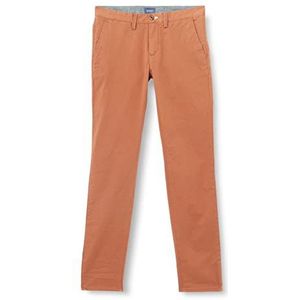 GANT Hallden Twill Chinos, zacht, voor heren, chocoladebruin, maat 36, chocoladebruin