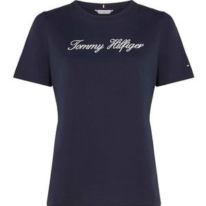 TOMMY HILFIGER NOS SCRIPT Regular C-NK SS WW0WW4345902G008, Blauw (Notre Desert Sky), XXXL, Blauw (Notre Desert Sky), 3XL, Blauw (Notre Desert Sky)