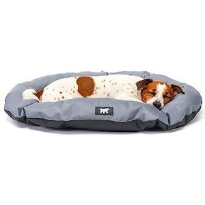 Ferplast Hondenkussen, bank voor grote honden, afneembare overtrek, orthopedisch matras, wasbaar, waterdicht, 110 x 70 x 8 cm, grijs