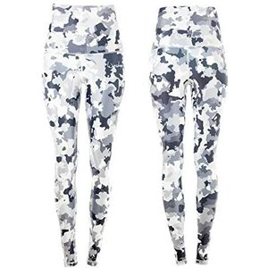 WINSHAPE Power Shape Hwl102 Functionele broek voor dames, hoge taille, camouflageprint, slim style, camouflage wit