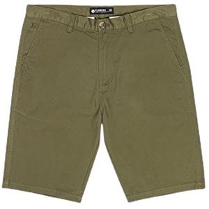 Element Elementhowland Classic herenshort chino 30 groen casual shorts chino heren, Het leger.