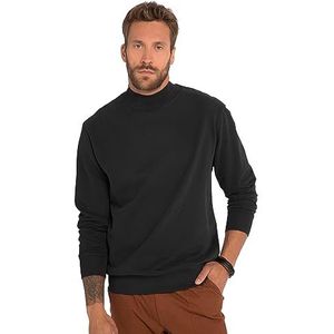 JP 1880 Vêtements pour hommes Big & Tall Plus Size L-8XL Sweatshirt, col roulé court 820948, Noir, 4XL-grande taille