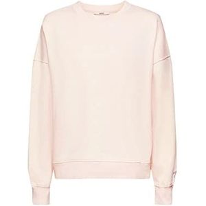 ESPRIT Sweatshirt met geborduurd logo op de mouwen, pastelroze, XS-S, Pastel roze
