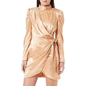 Pretty Dalring Damesjurk, kort, van satijn, jacquard, champagne, casual, voor dames, champagne, 42-44, Champagne