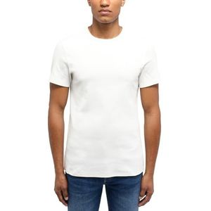 MUSTANG Allen T-shirt en coton pour homme Coupe ajustée Tailles S M L XL XXL 3XL Beige Noir, Cannoli Cream 2084, L