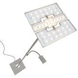 Briloner Leuchten LED-vloerlamp met flexibele leeslamp, 2 stuks, draaibare en kantelbare kop, traploos dimbaar, moderne woonkamerlamp, 21 W + 3,5 W