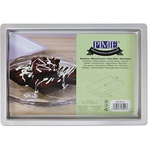 PME - Rechthoekige Bakvorm - Brownie Bakvorm - Aluminium - 20,3x30,4x2,5cm