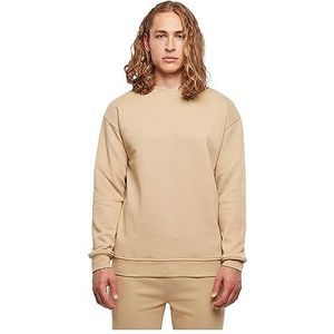 Build your Brand Sweat-shirt à col rond pour homme, simple en coton et polyester, disponible dans de nombreuses couleurs, tailles XS-5XL, Beige union, L