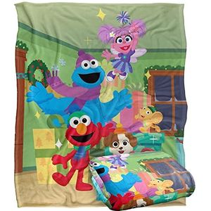 Sesamstraat Furry Friends Forever Elmo Abby Cookie Monster Presents Kids zijdezachte deken 152 x 127 cm