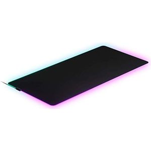 SteelSeries QcK Prism 3XL stoffen gaming-muismat, 2 zones RGB-verlichting, real-time evenementenverlichting, geoptimaliseerd voor gaming-sensoren, 3XL (1220 mm x 590 mm x 2 mm)
