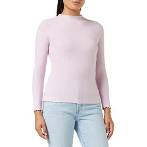 ONLY Dames top met lange mouwen, hoge kraag, lichtpaars, XS, Mauve Pale