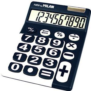 Milan 150610BBL Elektronische rekenmachine, 10 cijfers, grote toetsen