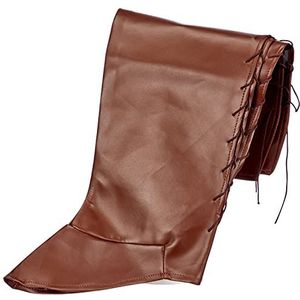Boland 81993 - Walker laarzen, bruin, accessoires voor piratenkostuum, zeepiraat, musketier of middeleeuws, accessoires voor carnavalskostuum