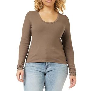 Dr. Denim Dion dames lange mouwen top noot XS, Walnoot