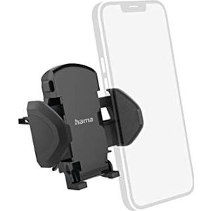 Hama Mobiele telefoonhouder voor de auto (voor smartphones, breedte van 4,5 tot 9 cm, bevestiging met clip, ventilatierooster, 360° draaibaar) zwart