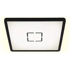 Briloner Leuchten LED-plafondlamp met achtergrondverlichting, 18 W, 2400 lm, 4000 K, wit/zwart