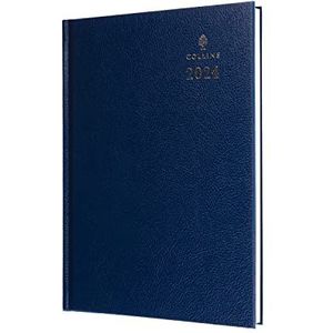 Collins Debden Collins Dagplanner 2024, DIN A4, bedrijfsplanner en organizer, januari tot december 2024, blauw, 44,60-24