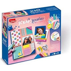 Maped Creativ - Scrapbooking – complete activiteitenset met + 50 accessoires en Maped-materialen, waaronder 1 notitieboek en 2 polaroid fotolijsten om te versieren – vanaf 7 jaar