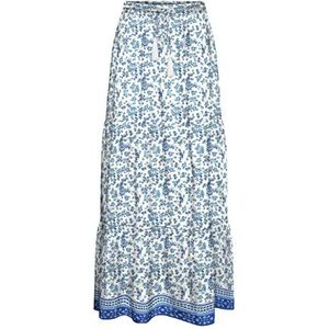 Vero Moda Vmmilan Hw dames WVN lange rok, oogverblindend blauw/Aop: Mira, S, Schitterend blauw/Aop: Mira