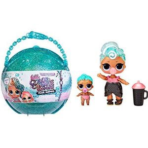 LOL Surprise Glitter Pearl Surprise pop met kleurverandering en 6 verrassingen, bevat 1 verzamelpop en zus, outfits, accessoires en bubbels, vanaf 4 jaar, turquoise