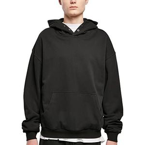 Urban Classics Snap Hoody heren sweatshirt, zwart, 3XL, zwart.