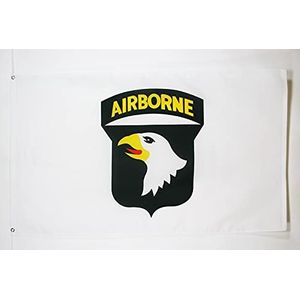 AZ FLAG - Vlag USA Airborne wit met adelaar - 90 x 60 cm - Amerikaanse vlag - Amerikaanse leger 100% polyester met geïntegreerde metalen ogen -