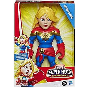 Playskool Heroes Marvel Super Hero Adventures Mega Mighties - Captain Marvel figuur - 25 cm - kinderspeelgoed