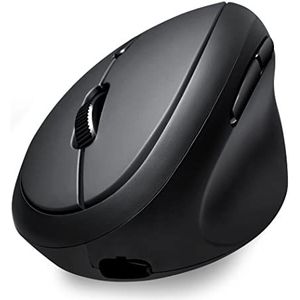 Perixx PERIMICE-819B Draadloze draagbare verticale muis 3-in-1 draadloos met stille klik compact formaat zwart rechtshandig