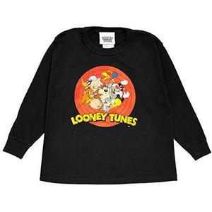 Looney Tunes meisjes lange mouwen shirt 3-11 jaar, zwart, 3-4 jaar, zwart.