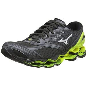 Mizuno Wave Prophecy 8, hardloopschoenen voor heren, Zwart Dark Shadow Silver Safety Yellow 05