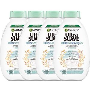 Garnier Original Remedies Ultra Doux Havermout Delicatesse Rijst en Havermelk Zachte Shampoo voor Kinderen 4 x 400 ml