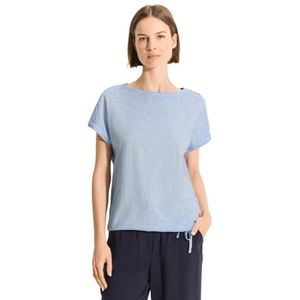 Cecil B321509 T-shirt van katoen voor dames, Topaas blauw