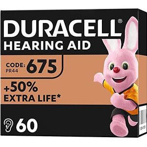 Duracell 60 stuks gehoorapparaat batterijen maat 675