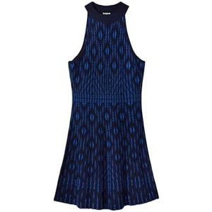 Desigual Vest_EL Havre Damesjurk, Blauw, L, Blauw