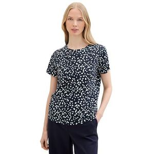 TOM TAILOR T-shirt pour femme, 36407 - Imprimé à pois bleus, XL