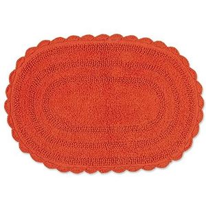 DII Crochet Collection Badmat, omkeerbaar, maat S, ovaal, 43,2 x 61 cm