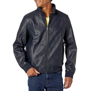 Tommy Hilfiger Kunstleer Bomber Jacket Bomberjack Bomber Bomber Bomber Bomber, Marine., S