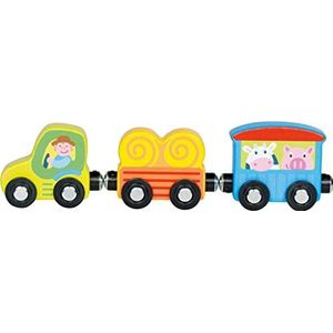 goki Pepes 55862 Tractor met magnetische koppeling, L = 21 cm, hout