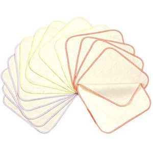avo + cado 15 stuks enkellaagse biologische katoenen flanellen washandjes - herbruikbare washandjes ter vervanging van vochtige doekjes - kleine wasbare katoenen doekjes (kleur: