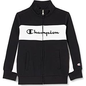 Champion Legacy Sweatsuits-Powerblend American Tape Block Sportpak voor kinderen en jongeren, zwart, 9-10 jaar, zwart.