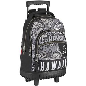 Campro Maui Perona 58852 Junior rugzak met wieltjes, kleur, één maat, casual, Kleur: zwart/bruin,, informeel