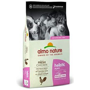 Almo Nature Holistic Care XS-S Puppy Droogvoer voor kleine puppy's met verse kip, 12 kg